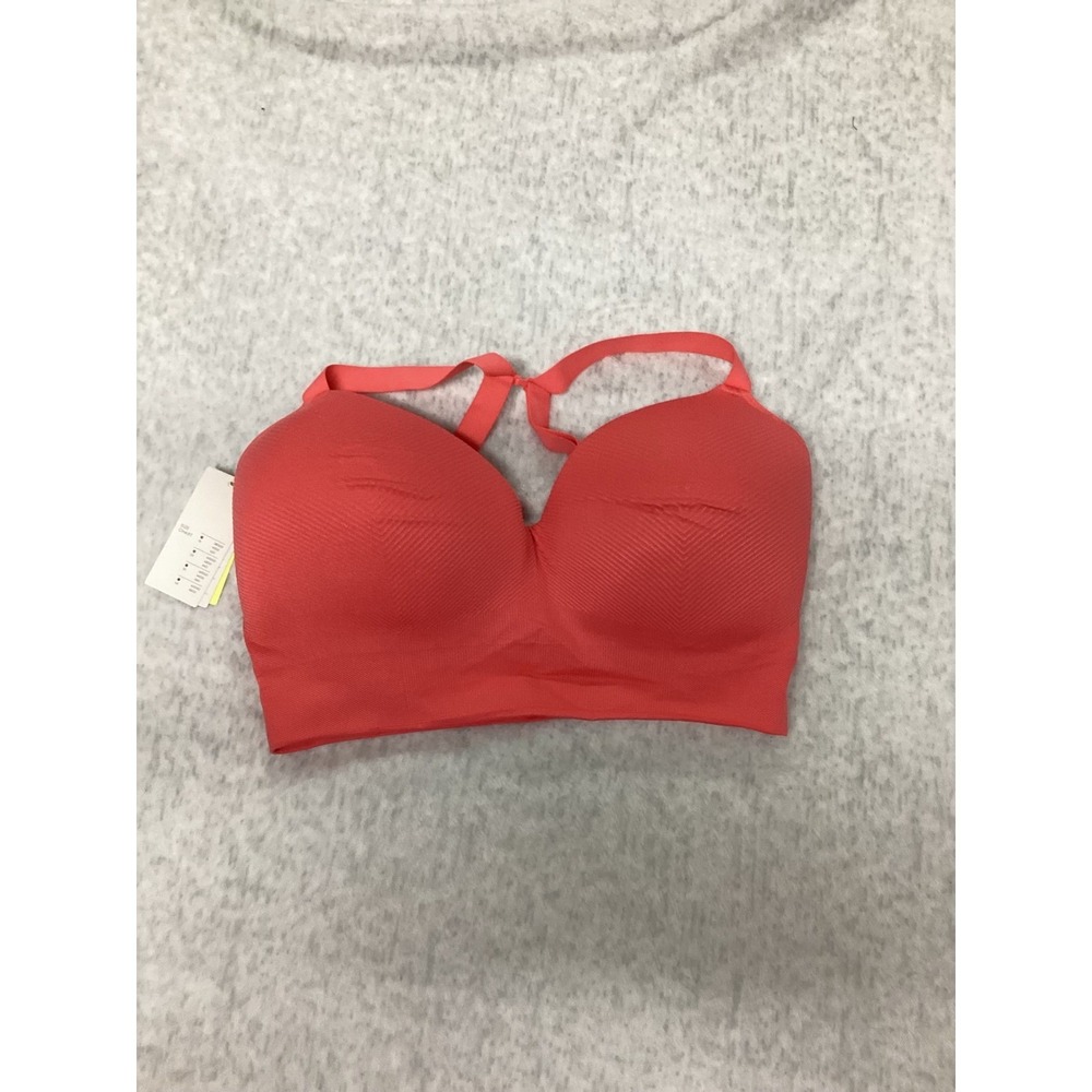 All in Motion Light Red Textured Molded Cup Sports Bra 2X Plus Size New With Tag